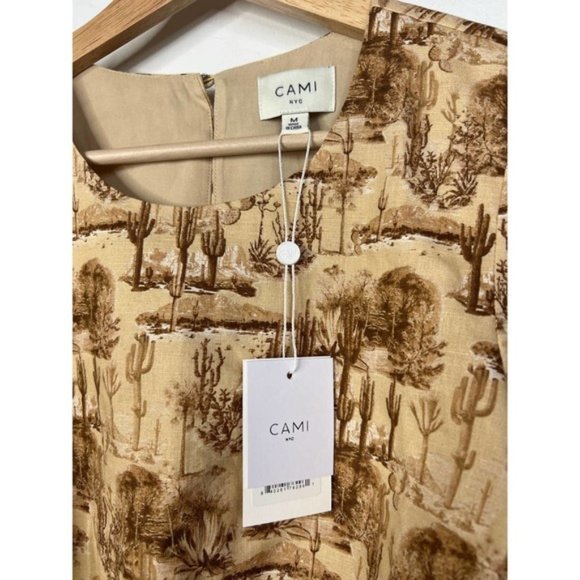 Cami NYC Flor Crop Versatile Puff Sleeve Blouse Top Women's Dessert Size: M NWT - Picture 5 of 11